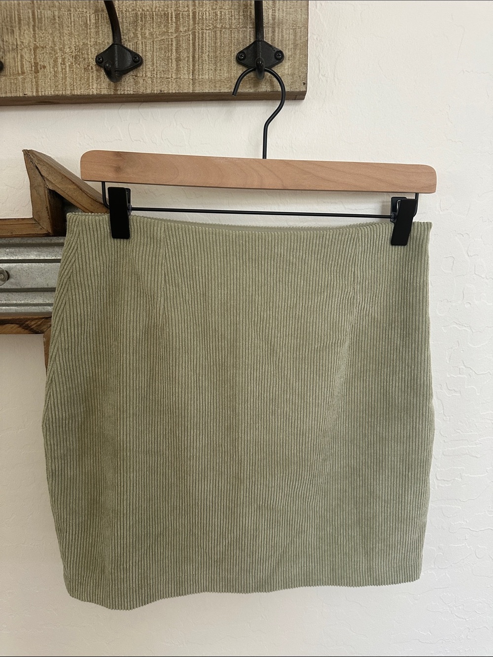 Blu Pepper Corduroy Mini Skirt in Sage